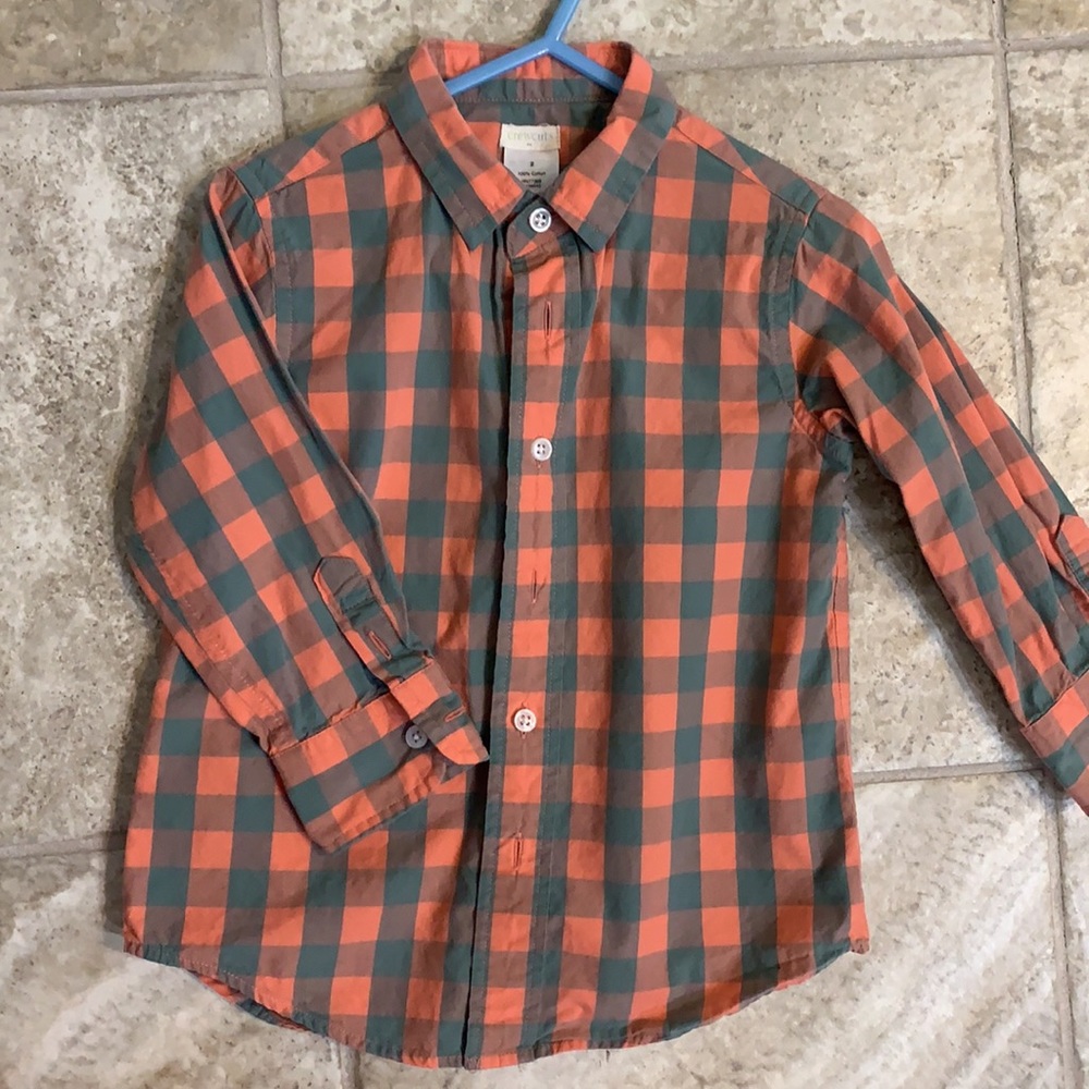 Crewcuts toddler boys size 2T plaid button down